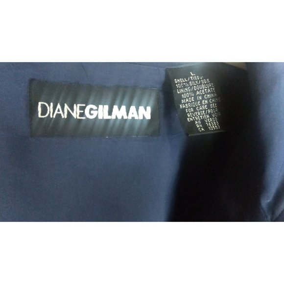 Vintage dark blue silk windbreaker jogging bomber pullover jacket - Picture 4 of 5